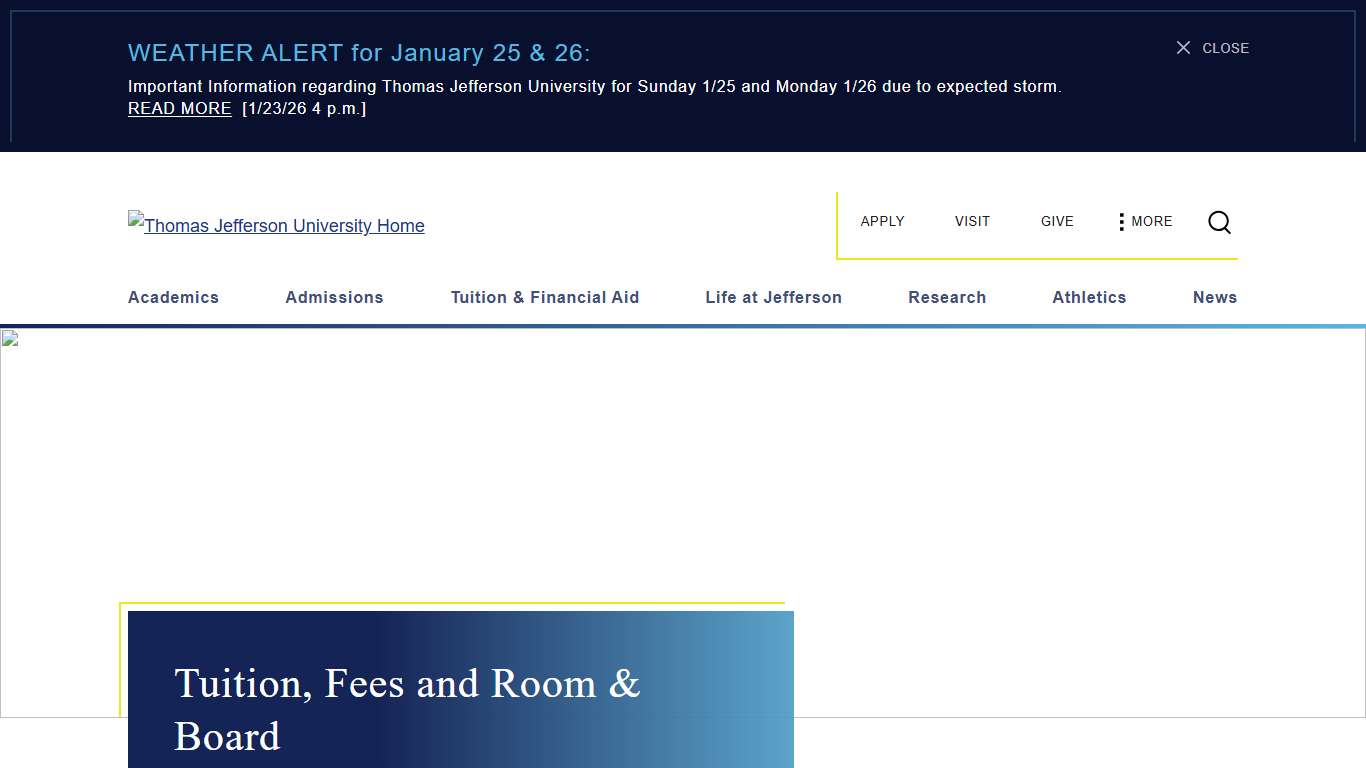 Tuition, Fees and Room & Board